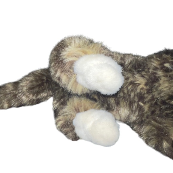 Cuddle Barn Lil Bub Tabby Cat Plush Toy 12" Realistic Stuffed Animal Green Eyes - Picture 7 of 8